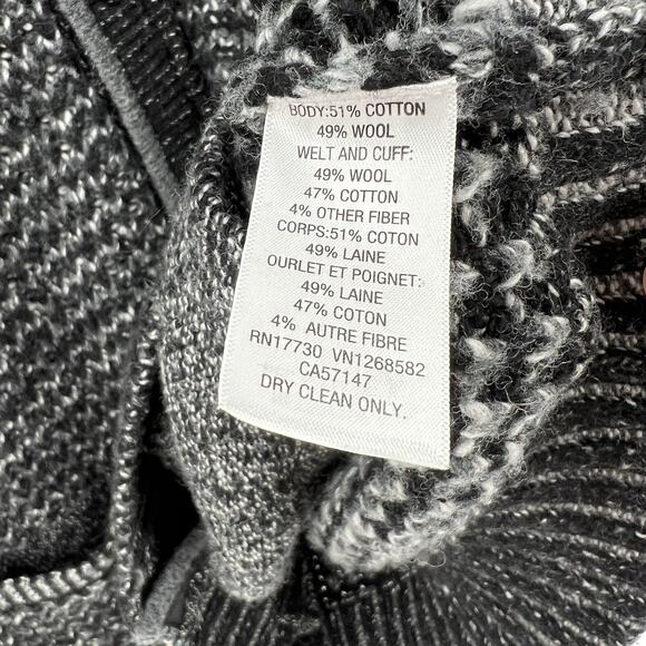Rag & Bone Neiman Marcus Target Cardigan Sweater Black Gray Wool Size‎ Large - Picture 11 of 11